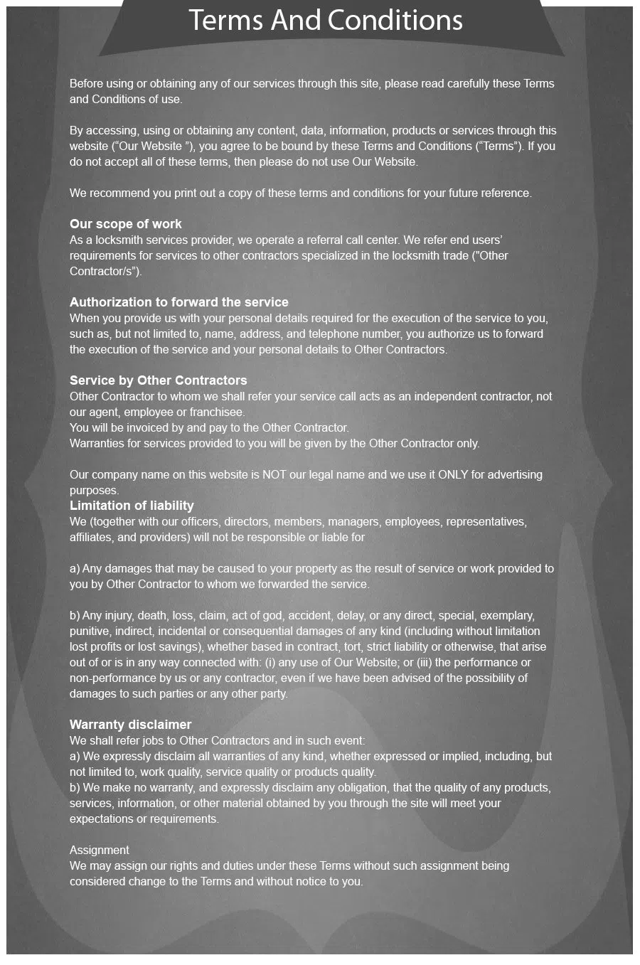 Santee Locksmith Service, Santee, CA 619-213-1979 - terms-and-condition-n-16